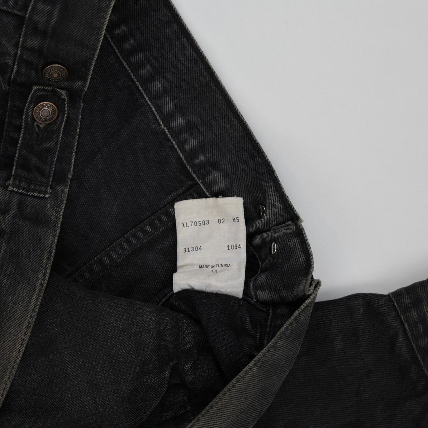 Levi's Vintage Black Denim Trucker Jacket XL Mens