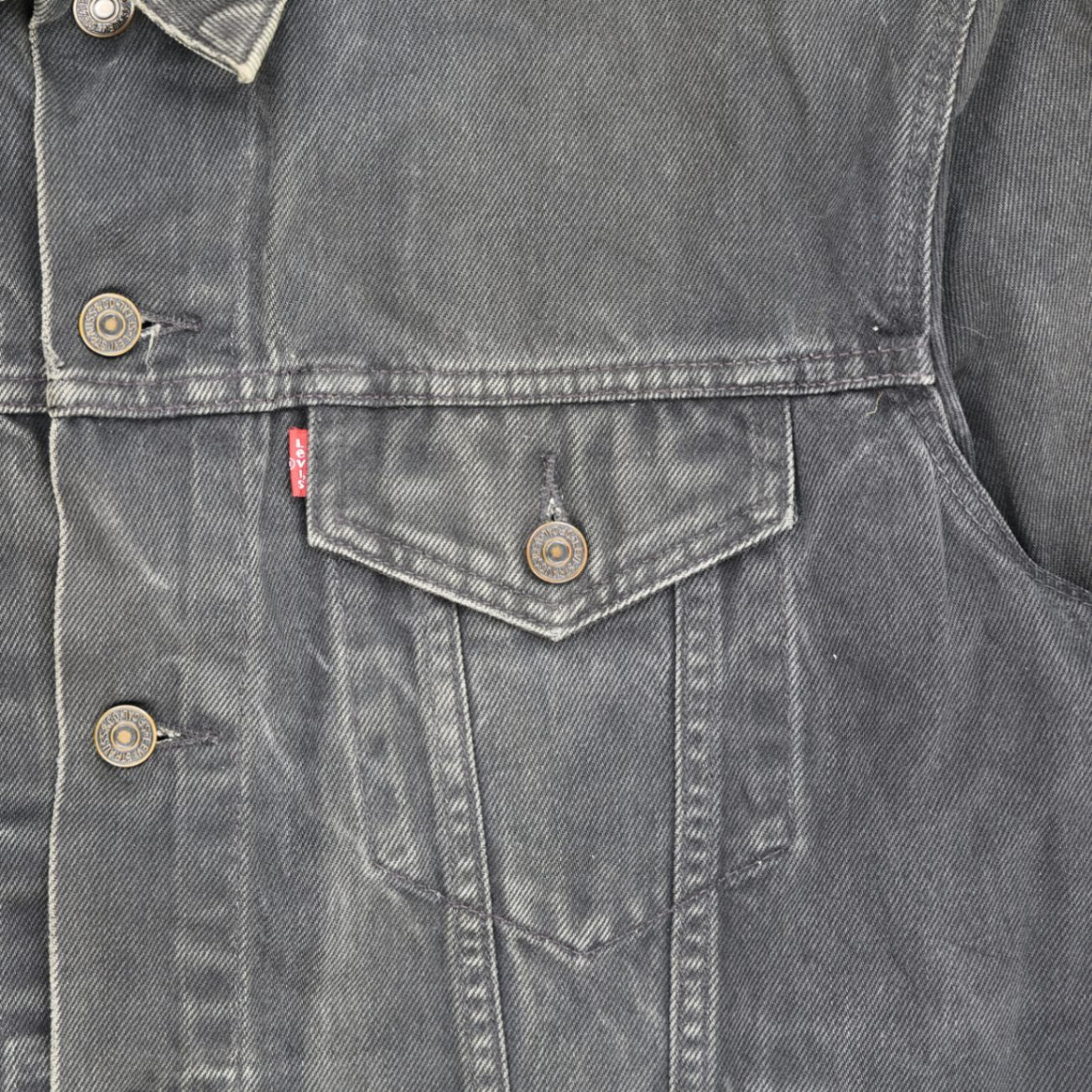 Levi's Vintage Black Denim Trucker Jacket XL Mens