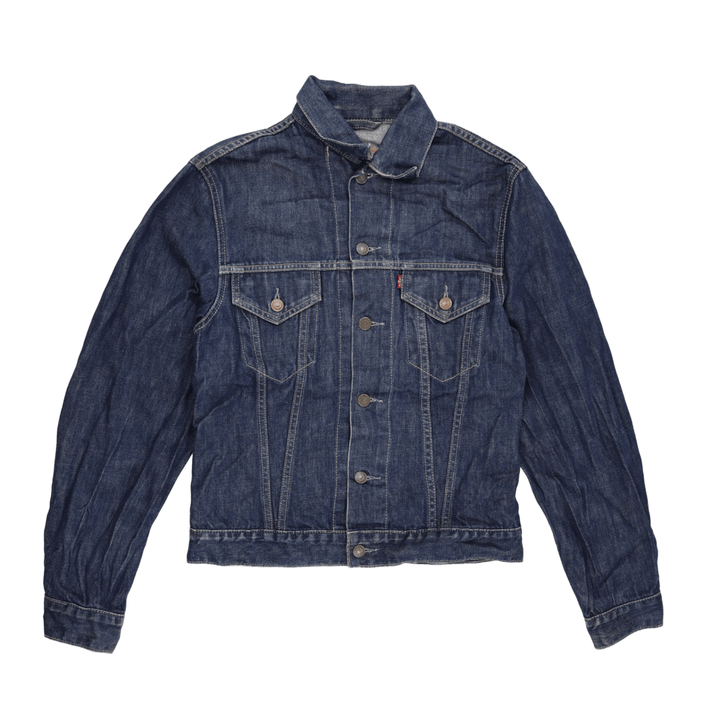 Levi's Vintage 70500 Medium Blue Denim Trucker Jacket Size Medium Cotton
