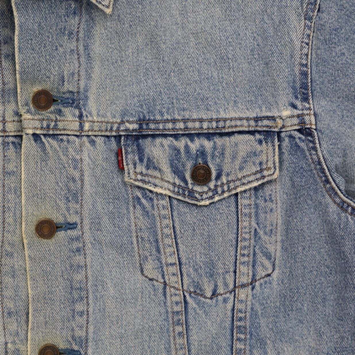 Levi's Vintage Stonewash Denim Jacket for Men Blue XL Cotton