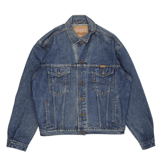 Wrangler Vintage Blue Denim Jacket Unisex Large Cotton Denim Collared