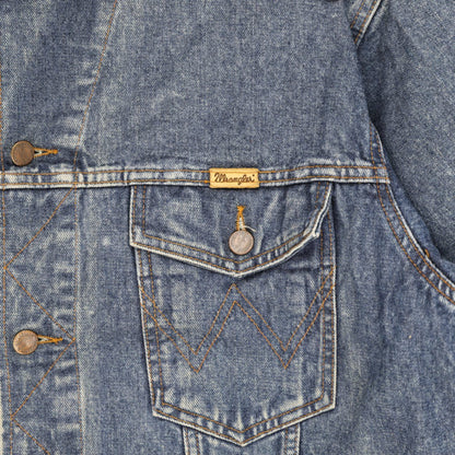Wrangler Vintage Blue Denim Jacket Unisex Large Cotton Denim Collared