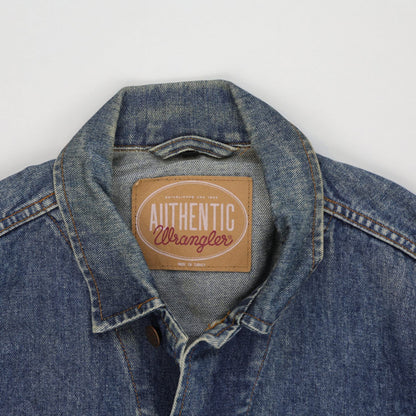 Wrangler Vintage Blue Denim Jacket Unisex Large Cotton Denim Collared