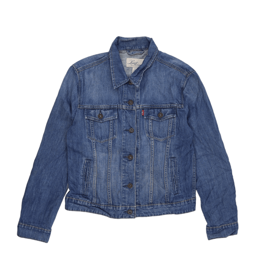 Levi's San Francisco Classic Blue Denim Jacket Large 85% Cotton 12% Recycled Cotton Collared