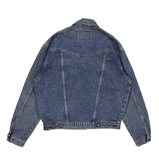Wrangler Vintage Denim Jacket Faded Blue Small Cotton Denim Collared