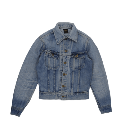 Lee Vintage Denim Jacket Light Blue Medium Cotton Denim Collared