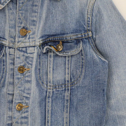 Lee Vintage Denim Jacket Light Blue Medium Cotton Denim Collared