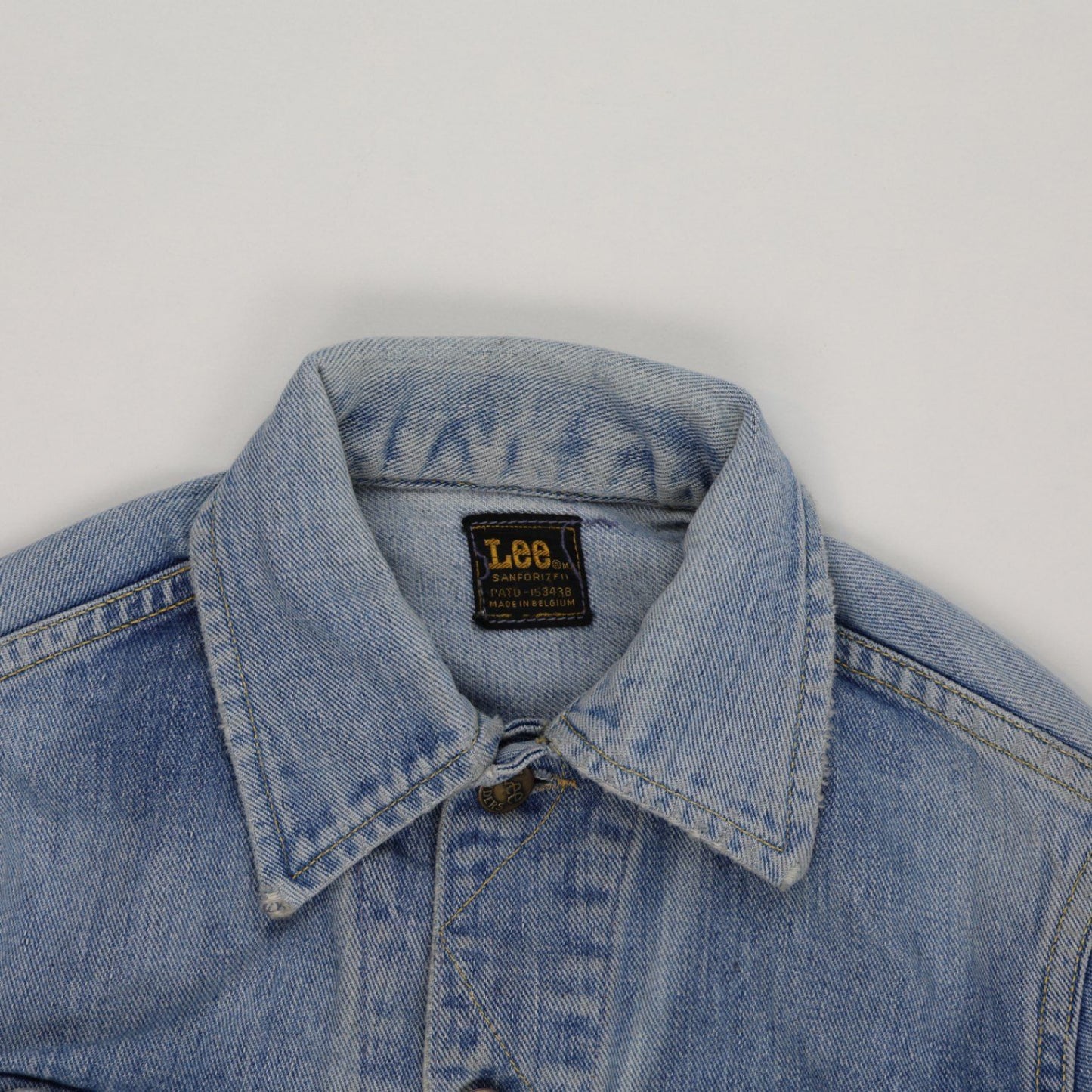 Lee Vintage Denim Jacket Light Blue Medium Cotton Denim Collared
