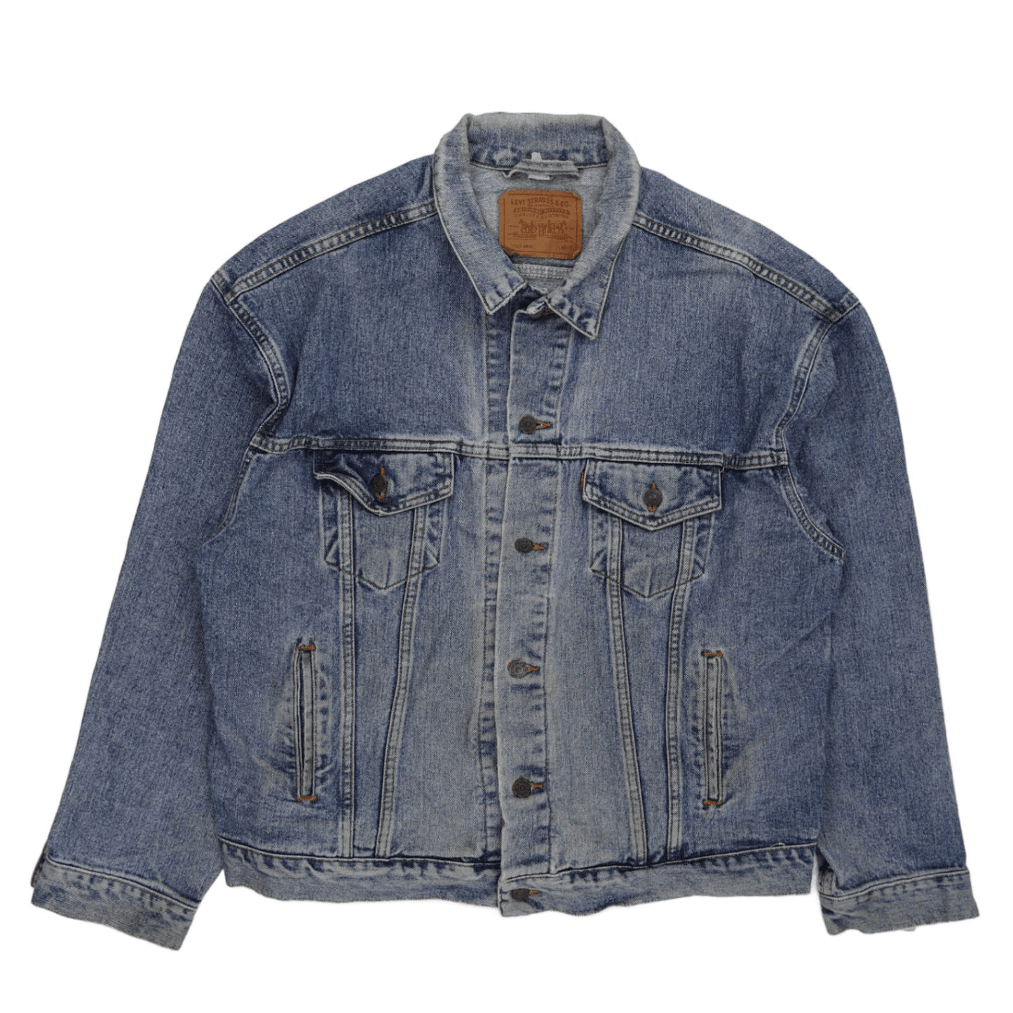 Levi's Vintage Stonewash Blue Denim Trucker Jacket XL Cotton