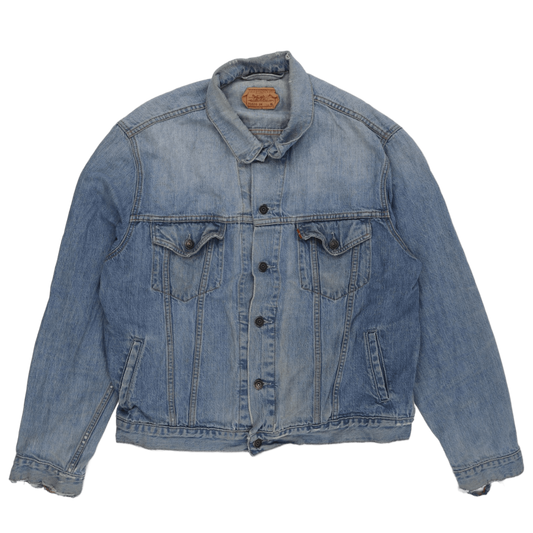 Levi's Vintage Denim Jacket Light Blue XL 100 Percent Cotton Collared
