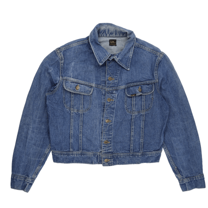 Lee Vintage Blue Denim Jacket Medium Cotton Denim Collared Neckline