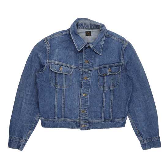 Lee Vintage Blue Denim Jacket Medium Cotton Denim Collared Neckline