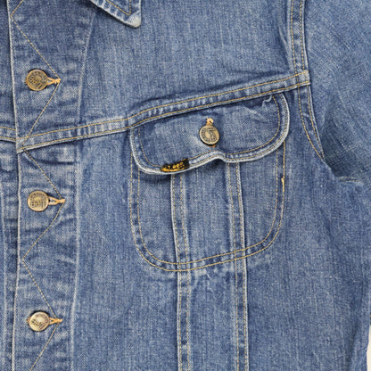 Lee Vintage Blue Denim Jacket Medium Cotton Denim Collared Neckline