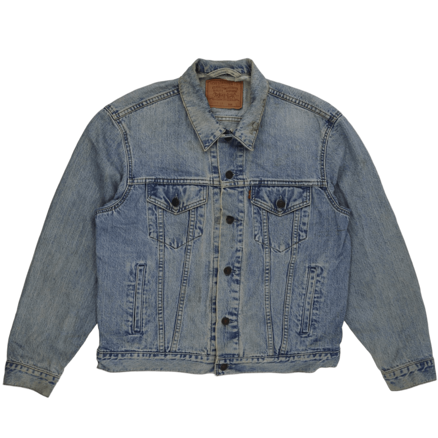 Levi's Vintage Light Blue Denim Jacket Large Cotton Collared