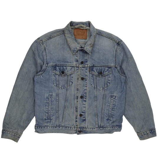 Levi's Vintage Light Blue Denim Jacket Large Cotton Collared
