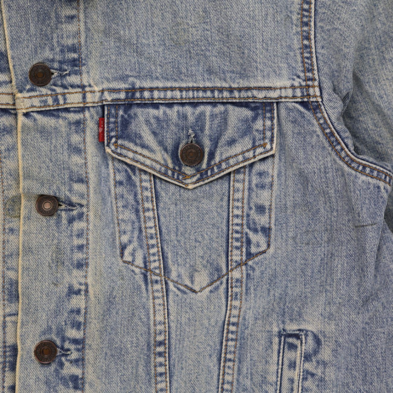 Levi's Vintage Light Blue Denim Jacket Large Cotton Collared