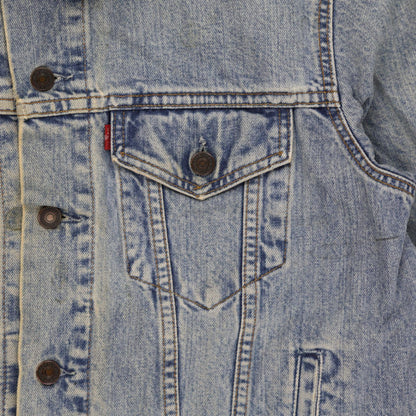 Levi's Vintage Light Blue Denim Jacket Large Cotton Collared