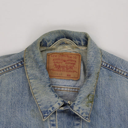 Levi's Vintage Light Blue Denim Jacket Large Cotton Collared