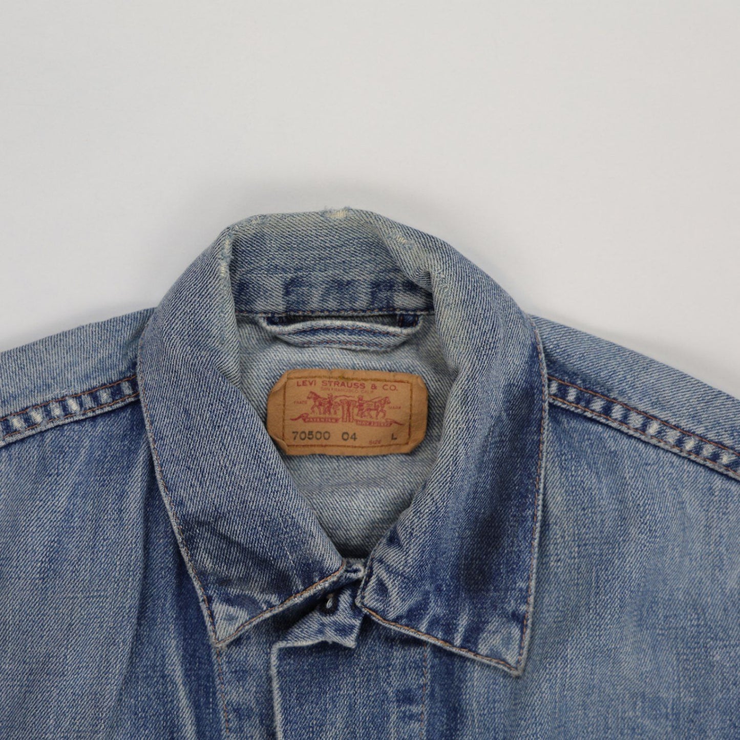 Levi's Vintage 70500 04 Blue Denim Jacket Men's Large Cotton Denim Collared