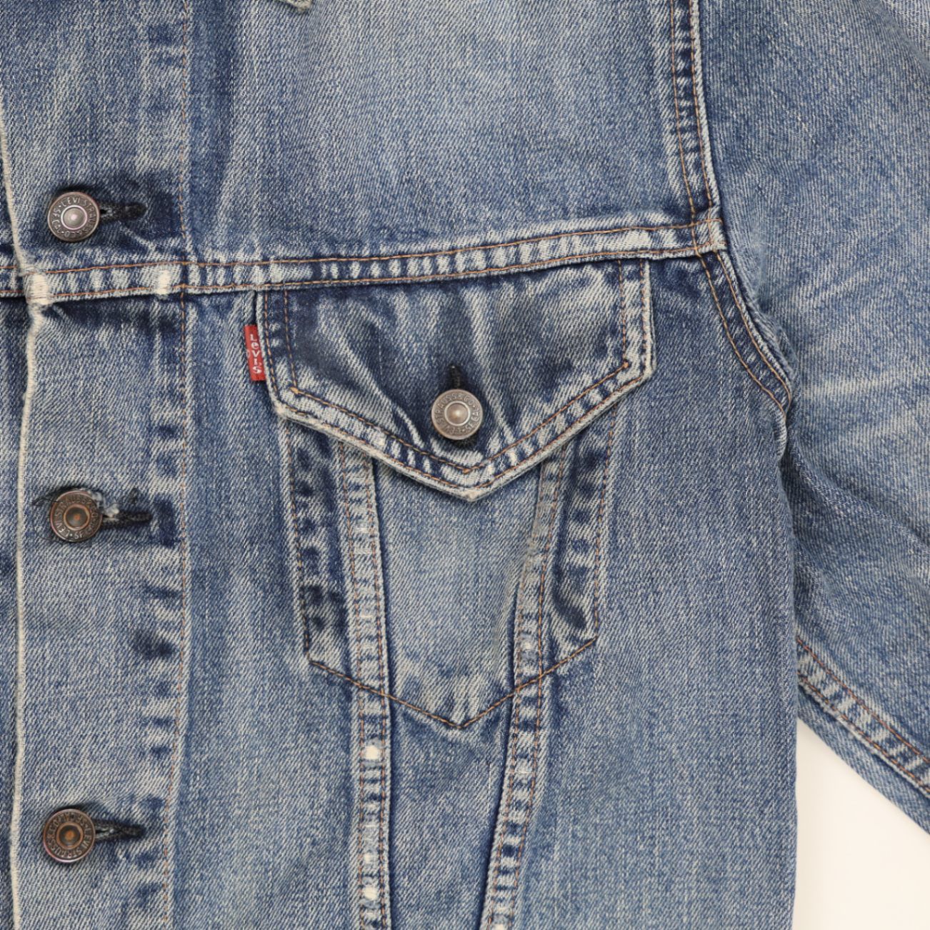 Levi's Vintage 70500 04 Blue Denim Jacket Men's Large Cotton Denim Collared