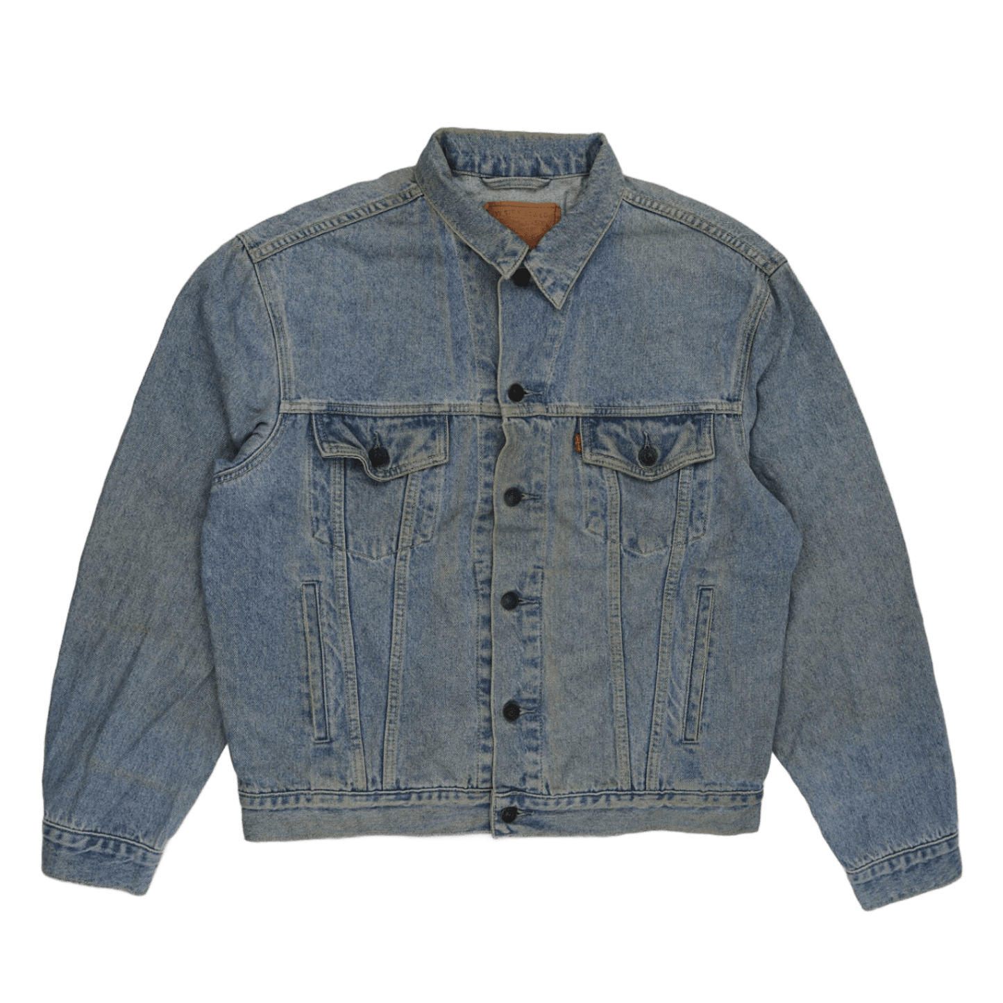 Levi's Vintage Denim Jacket Light Blue Size L Cotton Collared