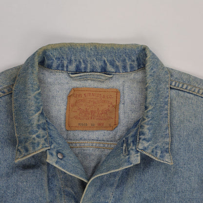 Levi's Vintage Denim Jacket Light Blue Size L Cotton Collared