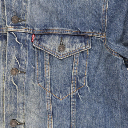 Levi's Vintage Blue Denim Trucker Jacket XL Cotton Collared