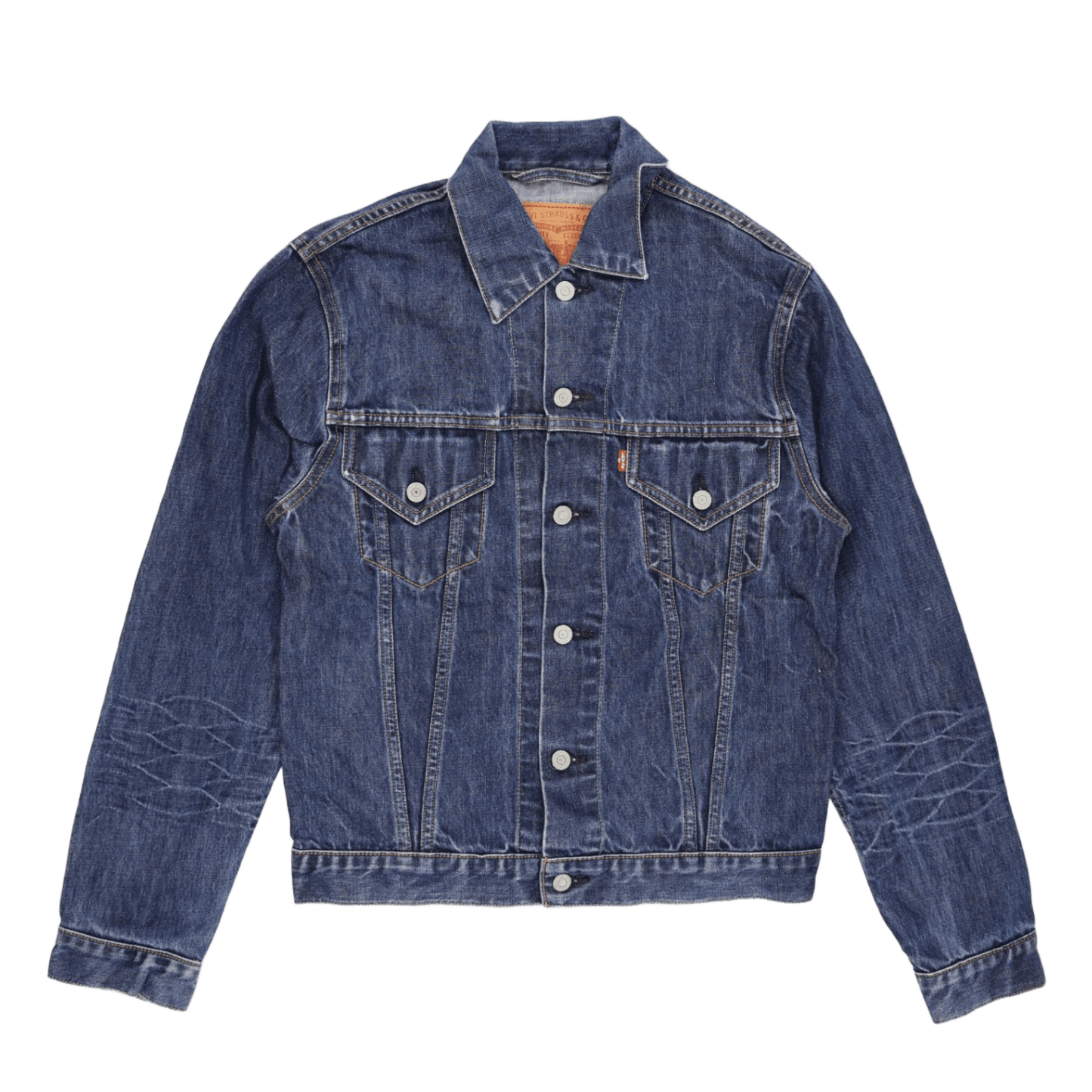 Levi's Men's Classic Medium Blue Denim Jacket Size M 100% Cotton Collared