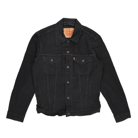 Levi's Black Cotton Denim Trucker Jacket Size Small