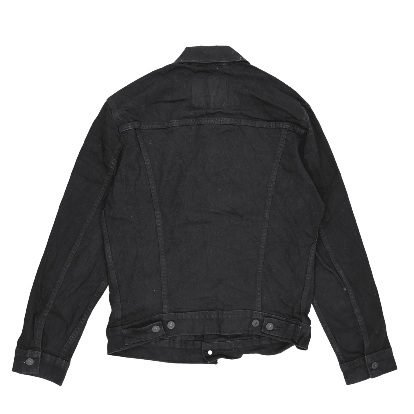 Levi's Black Cotton Denim Trucker Jacket Size Small