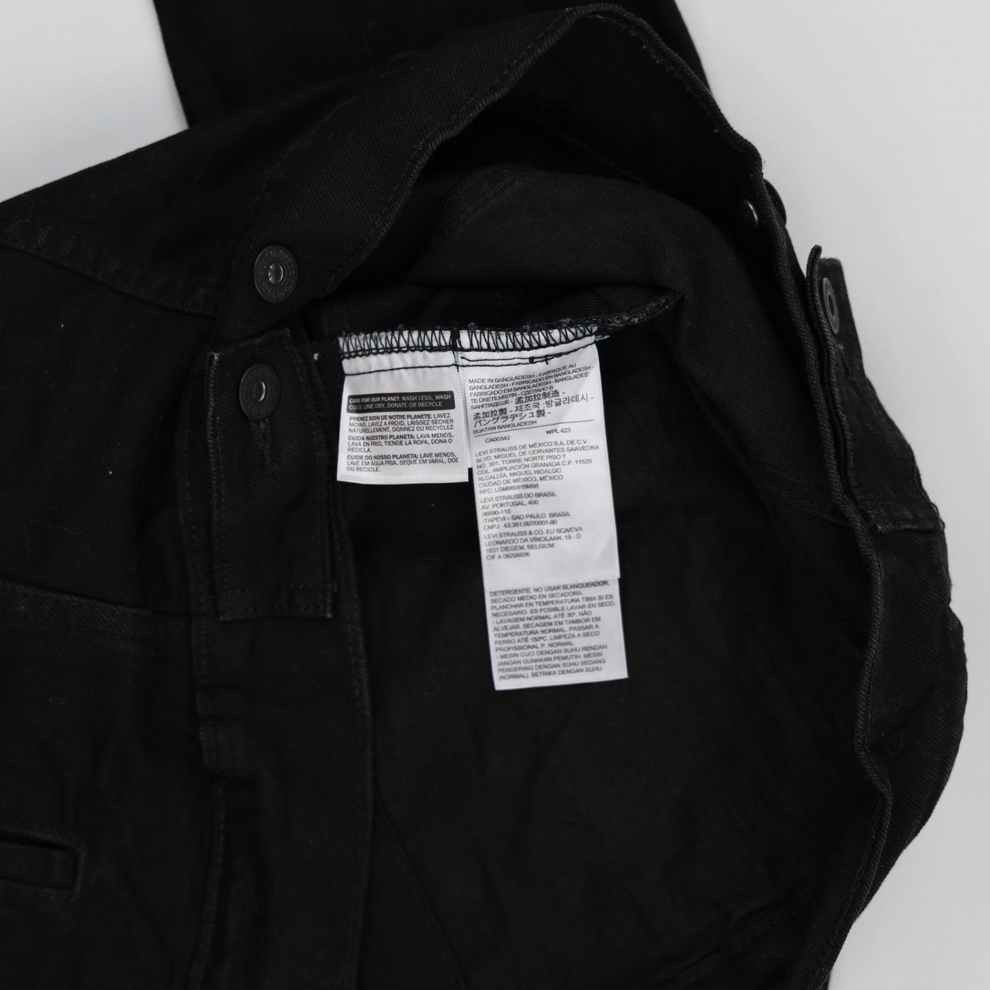 Levi's Black Cotton Denim Trucker Jacket Size Small