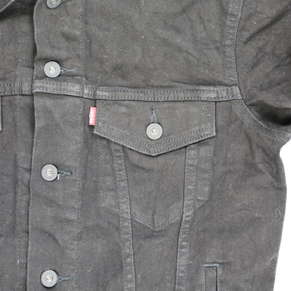 Levi's Black Cotton Denim Trucker Jacket Size Small