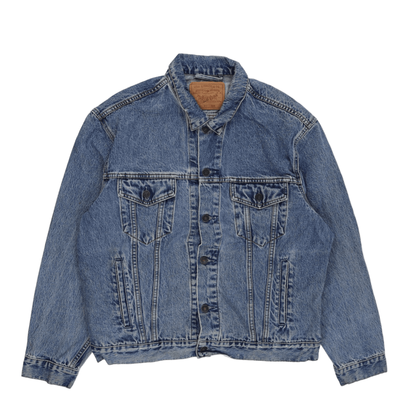 Levi's Vintage Blue Denim Trucker Jacket Men Size L Cotton