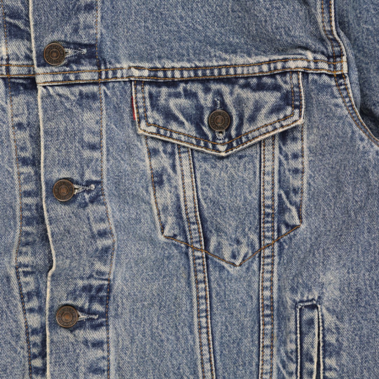 Levi's Vintage Blue Denim Trucker Jacket Men Size L Cotton