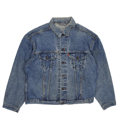 Levi's Vintage Blue Denim Trucker Jacket Large 100% Cotton Mens
