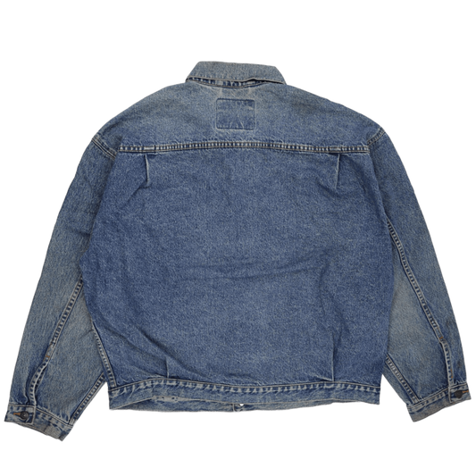 Levi's Vintage Blue Denim Trucker Jacket Large 100% Cotton Mens