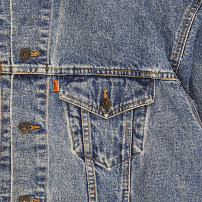 Levi's Vintage Blue Denim Trucker Jacket Large 100% Cotton Mens