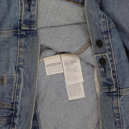 Levi's Vintage Distressed Light Blue Denim Trucker Jacket XL 100% Cotton