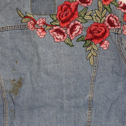 Levi's Vintage Distressed Light Blue Denim Trucker Jacket XL 100% Cotton
