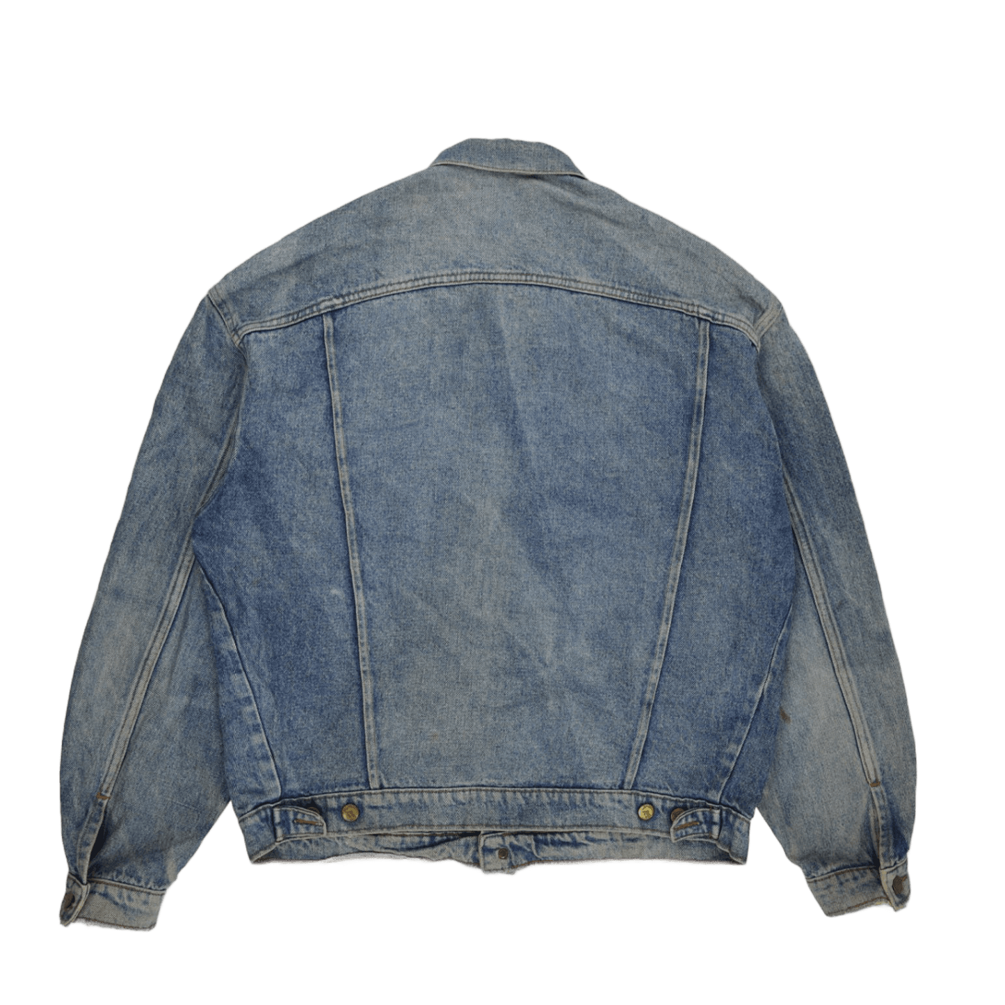 Lee Vintage Faded Blue Denim Jacket Unisex Large 100 Percent Cotton Collared