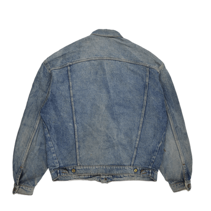 Lee Vintage Faded Blue Denim Jacket Unisex Large 100 Percent Cotton Collared