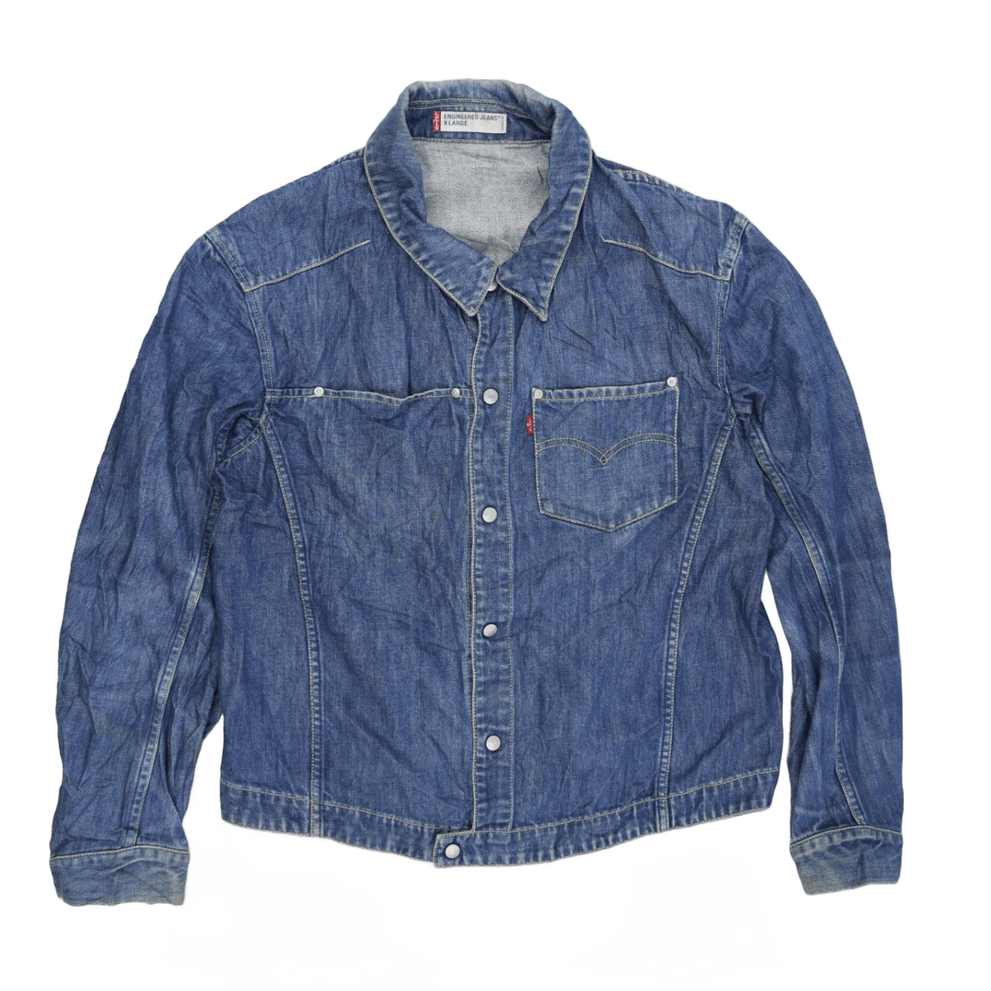 Levi's Engineered Jeans Vintage Denim Jacket Blue X Large 100% Cotton Collared