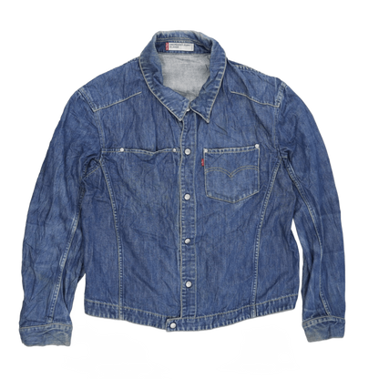 Levi's Engineered Jeans Vintage Denim Jacket Blue X Large 100% Cotton Collared