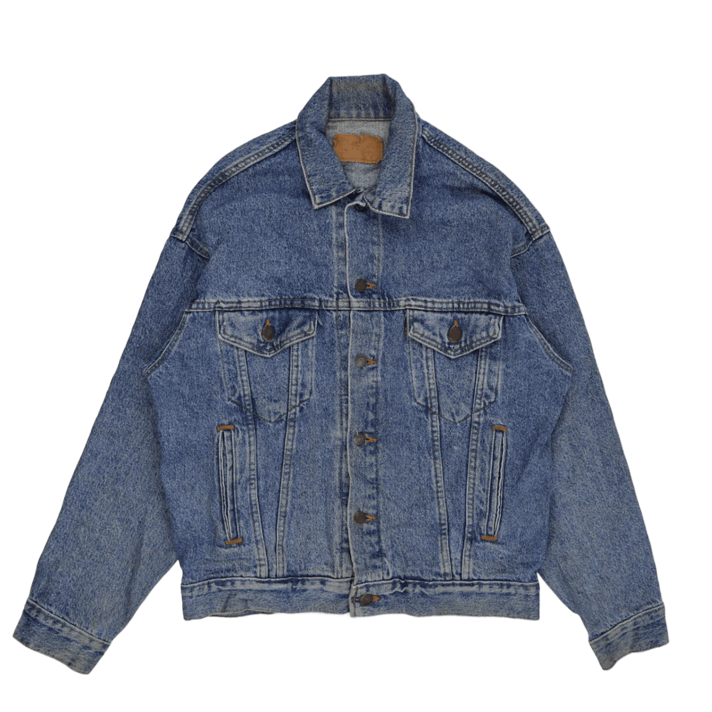 Levi's Vintage Blue Denim Trucker Jacket Men Large Cotton Collared