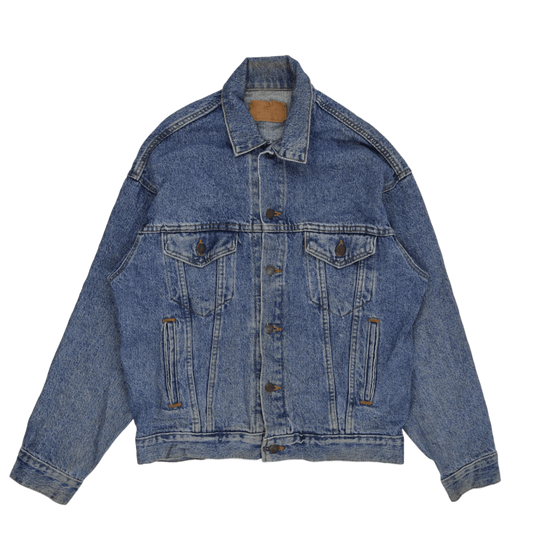 Levi's Vintage Blue Denim Trucker Jacket Men Large Cotton Collared