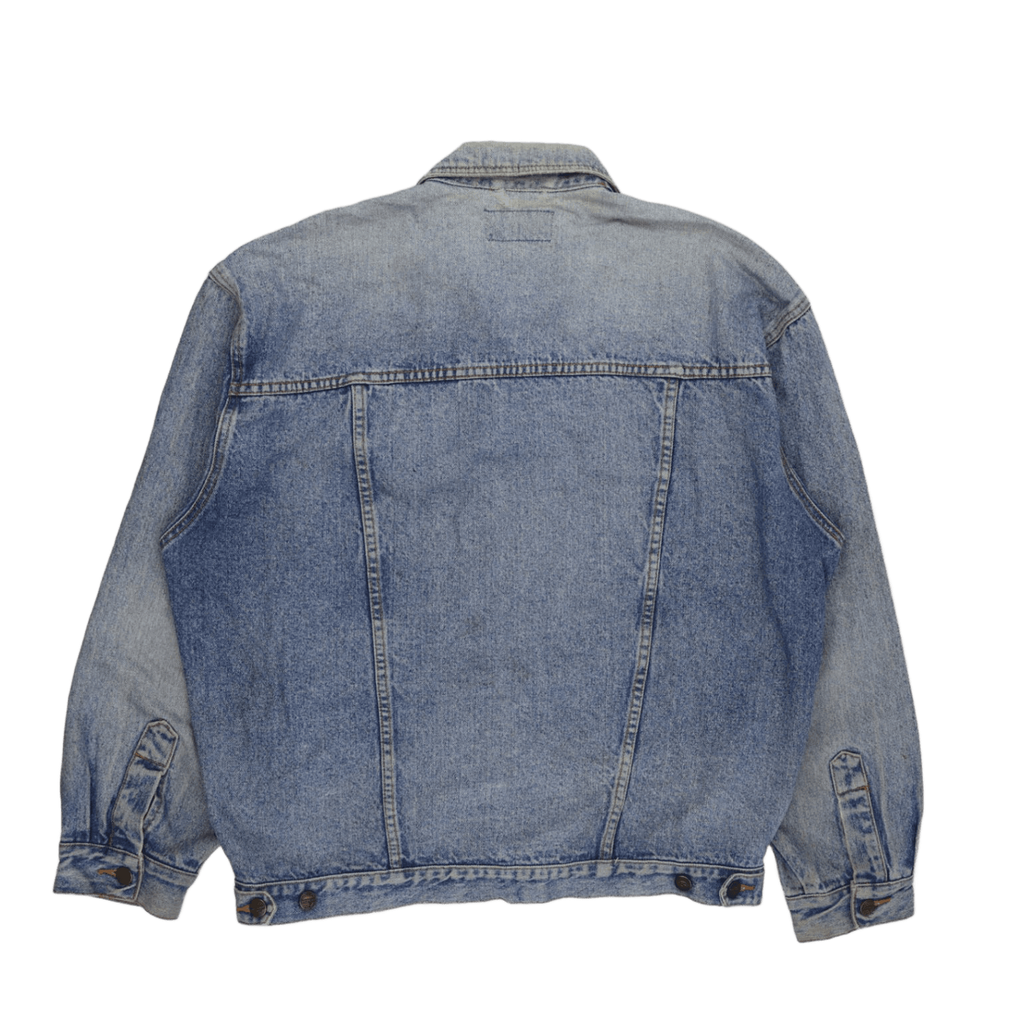 Wrangler Vintage Blue Denim Jacket for Men Large 100 Percent Cotton Collared