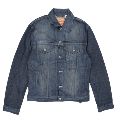 Levi Strauss & Co. Men's Blue Denim Trucker Jacket Size Medium Collared