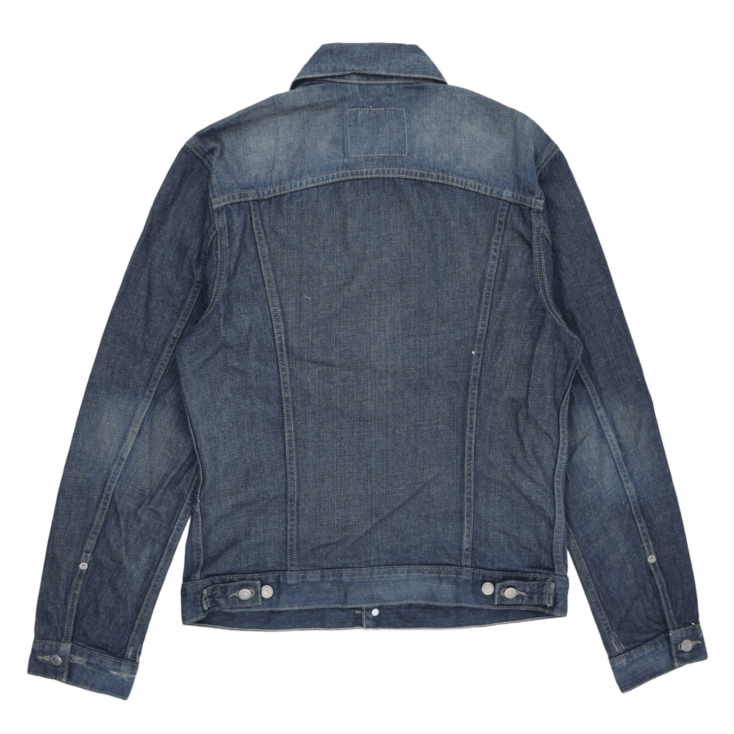 Levi Strauss & Co. Men's Blue Denim Trucker Jacket Size Medium Collared