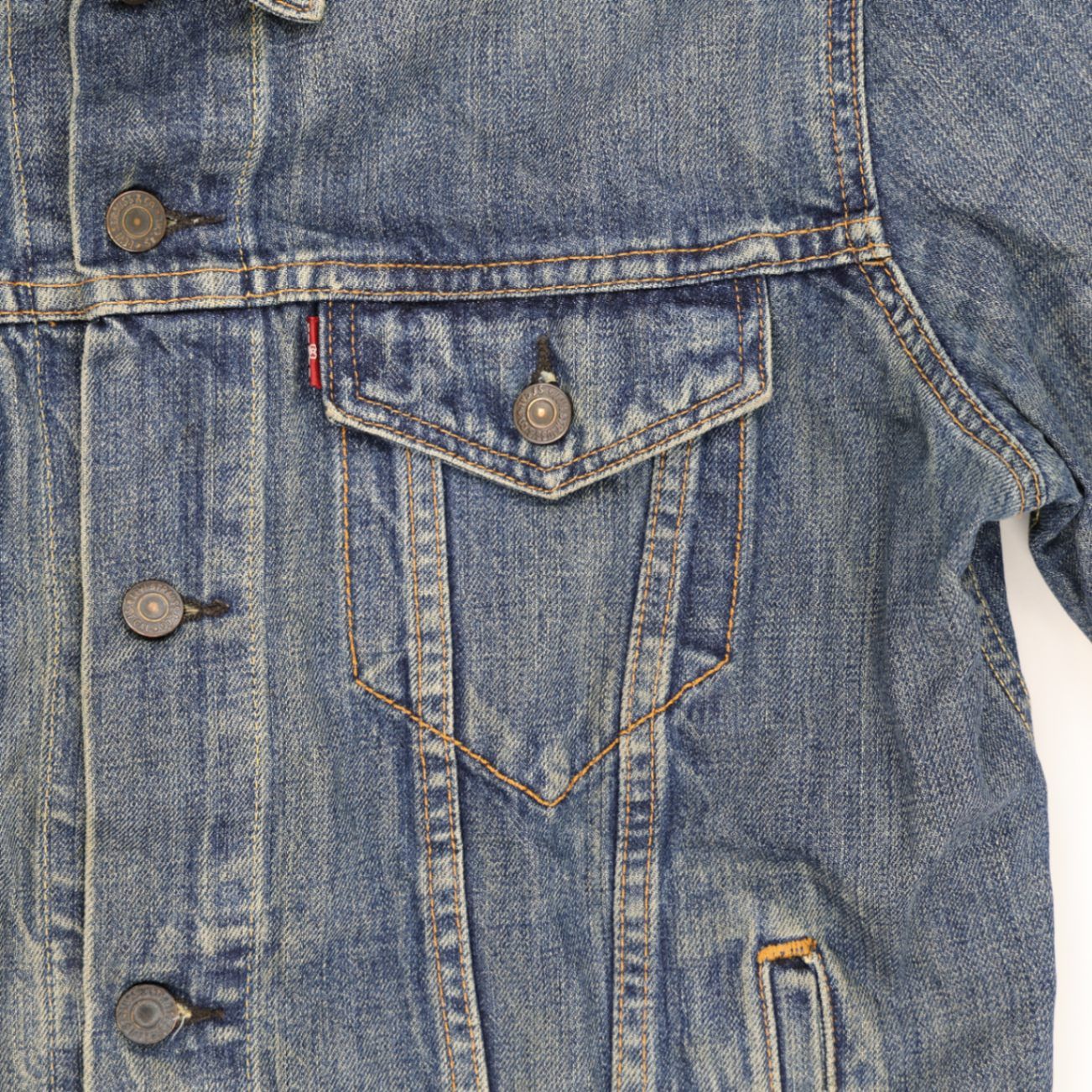 Levi's Vintage Blue Denim Trucker Jacket Men's Medium Cotton