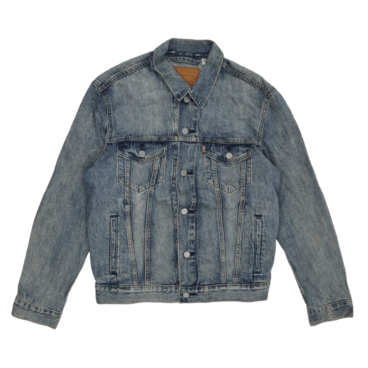 Levi's Denim Trucker Jacket Medium Blue Cotton Men's Size M